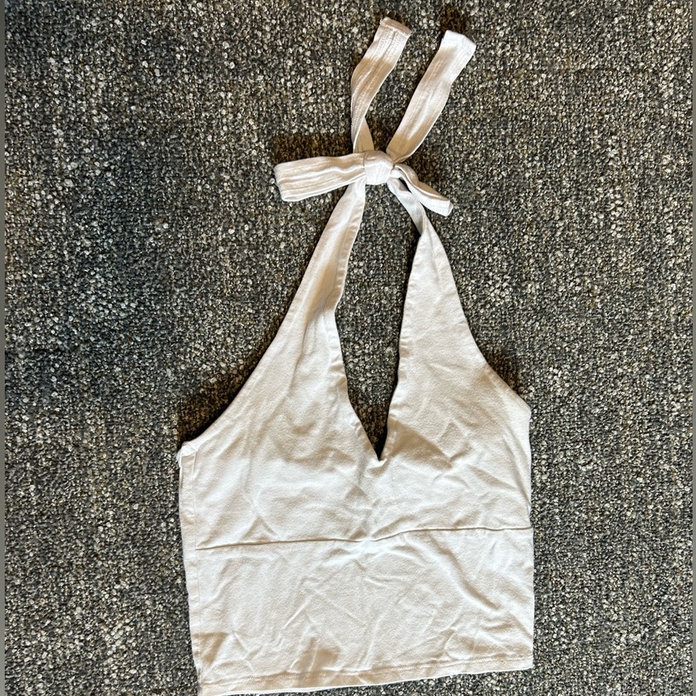 HOLLISTER white halter top